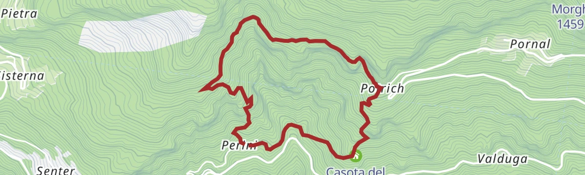 Route map: Valgrande-Perini-Potrich-Cengio Bianco-Valgrande